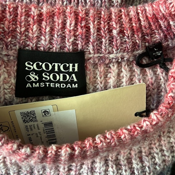 Scotch & Soda Gradient Cotton-Blend Crewneck Sweater in Blue Combo Size L NWT - Picture 11 of 16